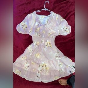 Purple flower Dress